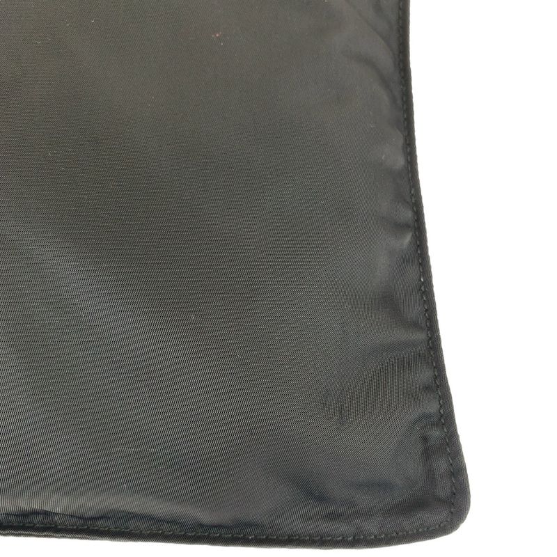 Prada Tessuto Triangle Logo Plate Black Silver Hardware Nylon Crossbody