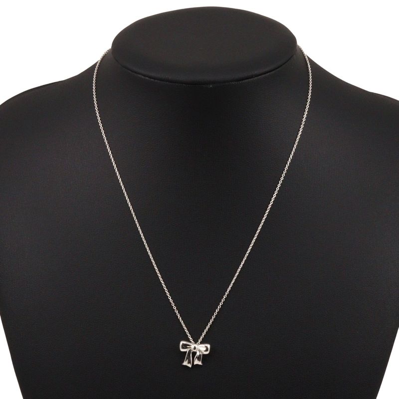 Tiffany & Co Ribbon Silver 925 Ladies 2.3g Necklace
