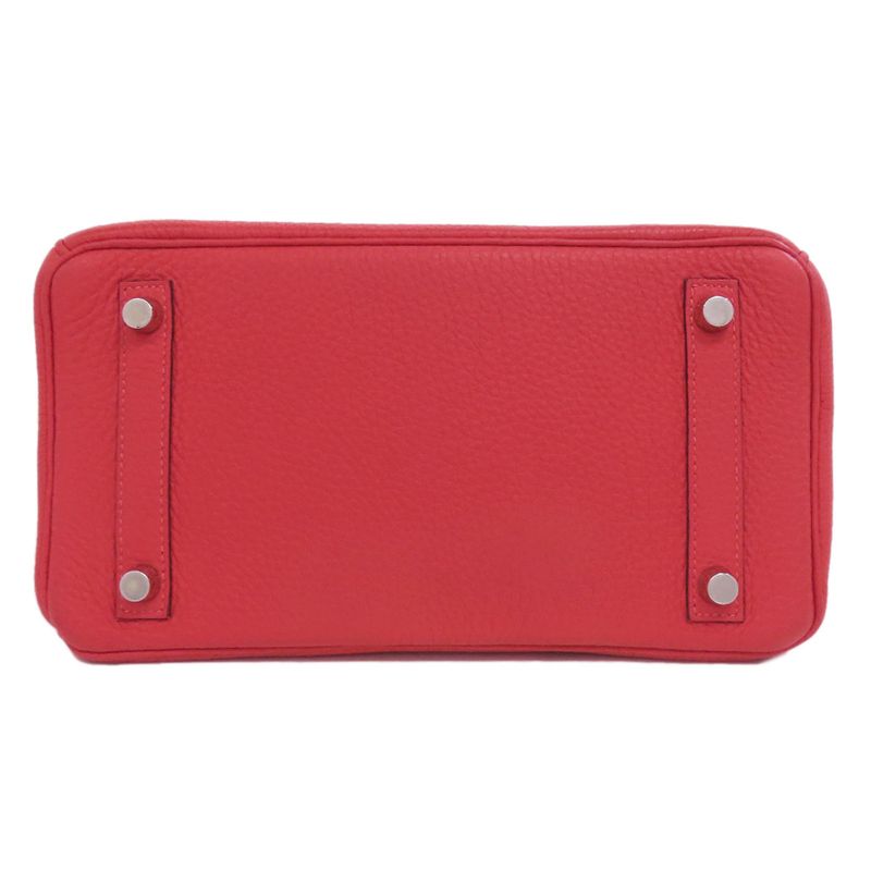 Hermes Birkin 25 Rose Jaipur Silver Hardware Handbag Taurillon Women