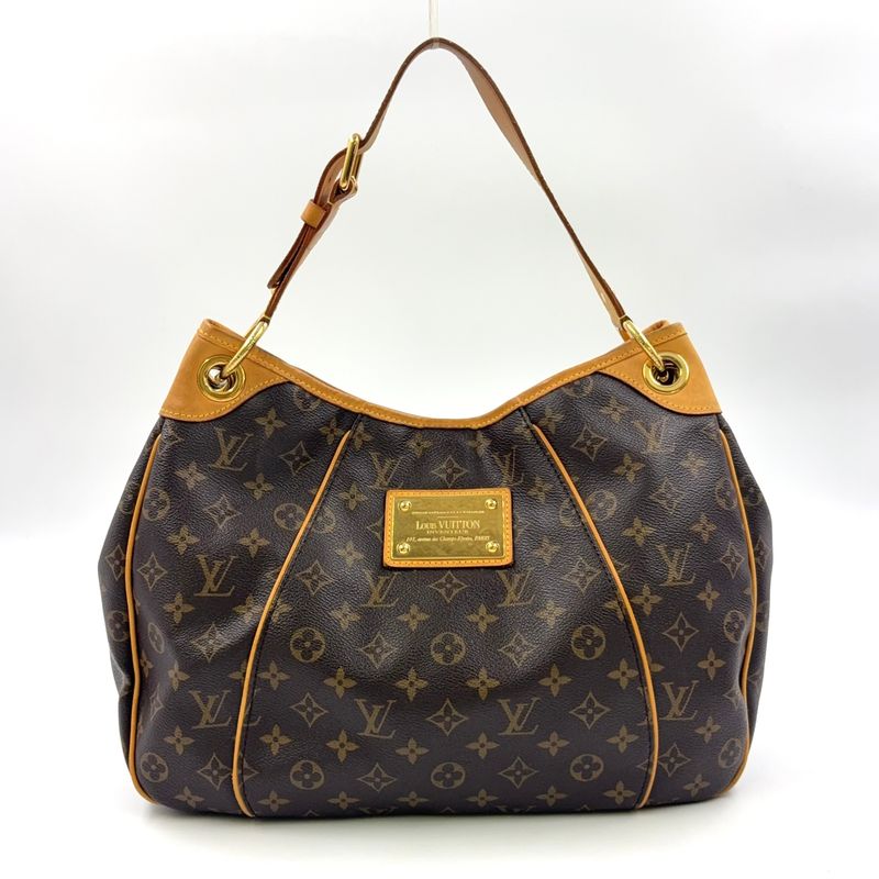 Louis Vuitton Galleria PM Monogram Leather × PVC Brown Shoulder Bag Gold M56382