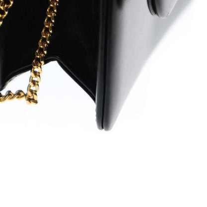Christian Dior CD Metal Leather Chain Bag Black