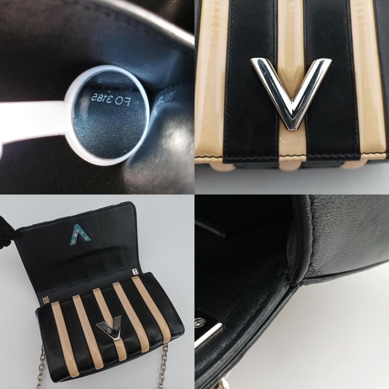 Louis Vuittongo 14 Maletage PM Black X Beigeleather Xpatent Fo3185