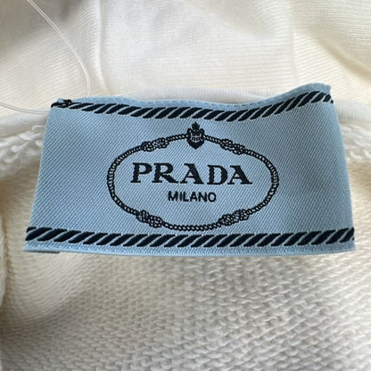 Prada 134621 S211 1YTP Triangle Plate Pullover Hoodie Men's White M