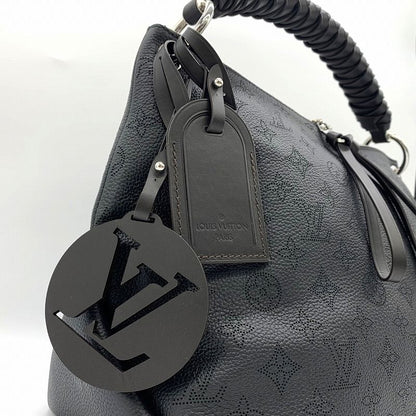 Louis Vuitton Beauvre Hobo M56073 Shoulder Bag With Charm Monogram Mahina Black