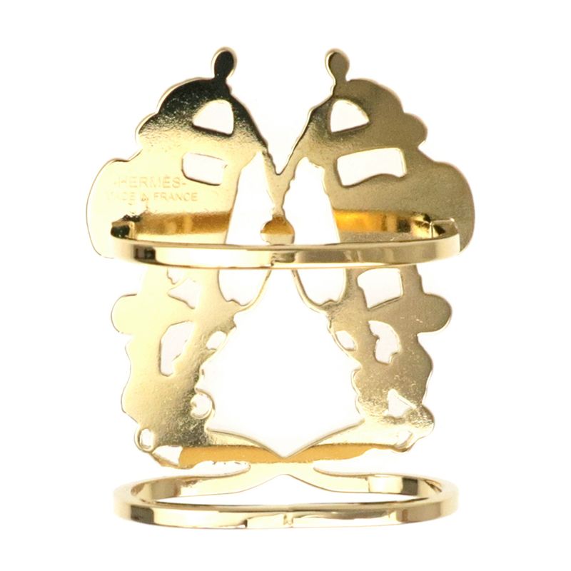 Hermes Scarf Ring 70 Brid De Gala Gold Color Small Accessories