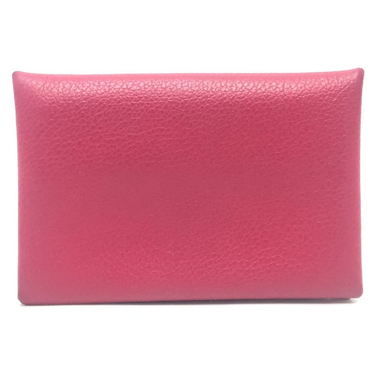 Hermes Coin Case Calvi Evercolor Rose Pink