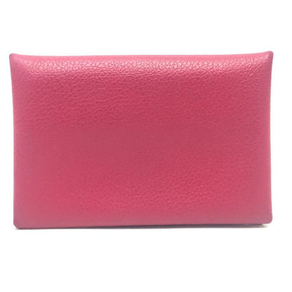 Hermes Coin Case Calvi Evercolor Rose Pink