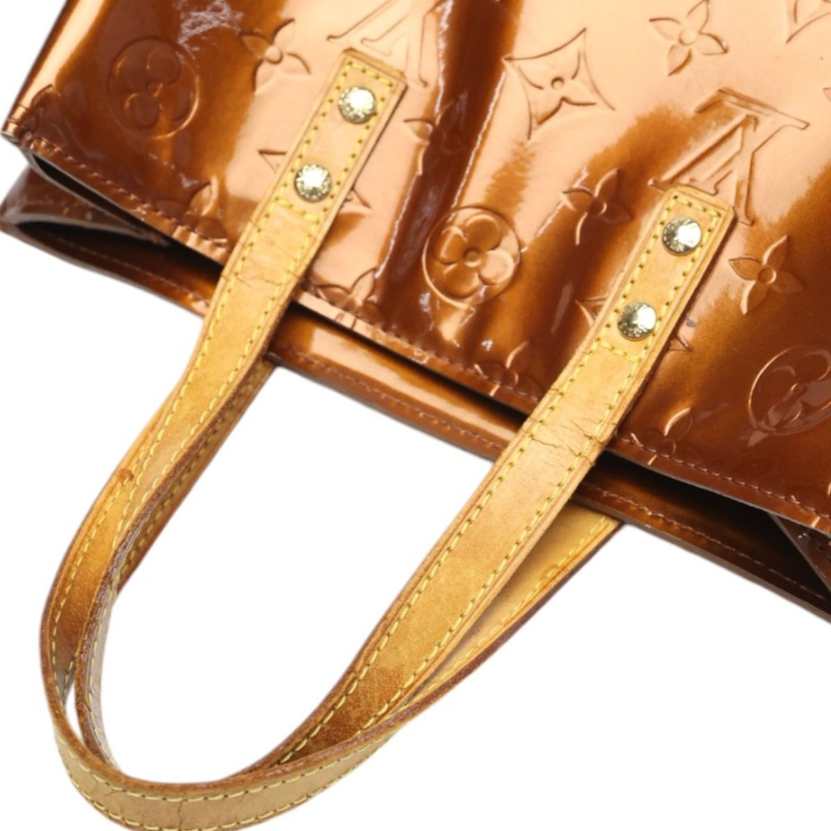 Louis Vuitton Vernis Reed PM Mini Bag Handbag Bronze