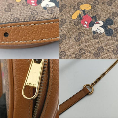 Gucci Disney Collaboration Mickey Mouse Beige And Multicolor PVC Coated Canvas