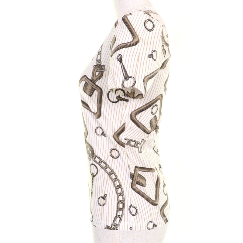 Hermes 24SS 4h4648dh Kaleidoscope Effect 100% Cotton Short Sleeve T-shirt