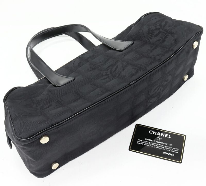 Chanel Handbag Boston Bag New Travel Line Mini Boston Nylon Calf Black A15828