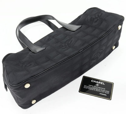 Chanel Handbag Boston Bag New Travel Line Mini Boston Nylon Calf Black A15828