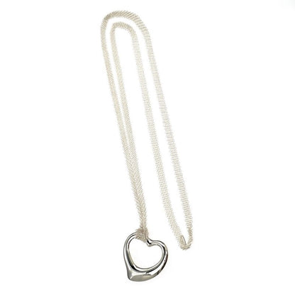 Tiffany & Co Necklace Open Heart Mesh Chain Ag925 SV Pendant Jewelry