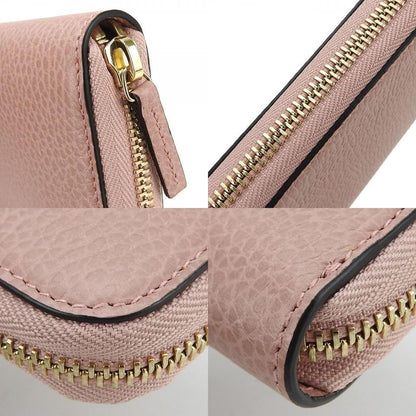 Gucci Long Wallet 449347 Interlocking Leather Pink Gold Hardware Round Zipper