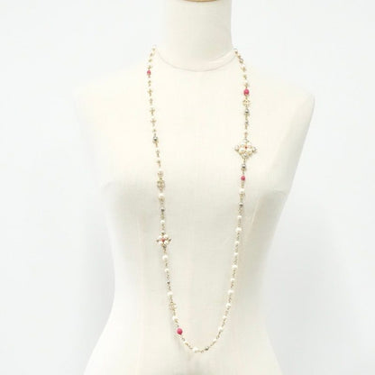 Chanel Necklace Pendant Choker Gold Silver Pink Coco Mark Long Necklace
