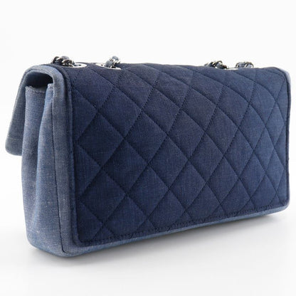 Chanel Chain Shoulder Matelasse Double Chain Denim Blue Ladies Shoulder Bag