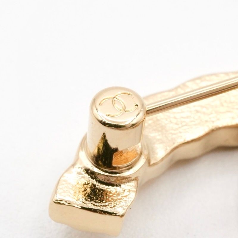Chanel Brooch Corsage Gold Here Mark