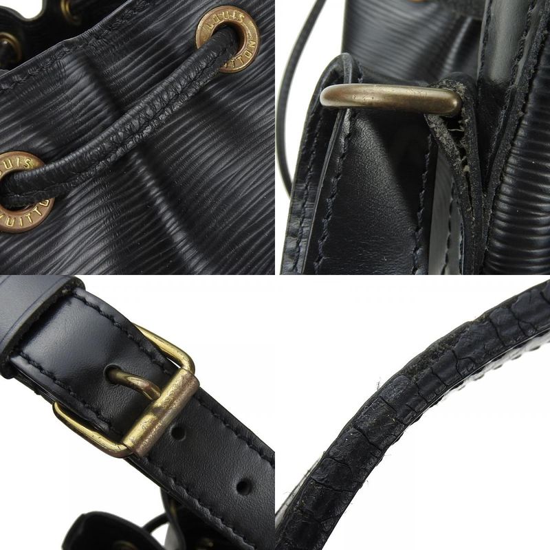 Louis Vuitton Shoulder Bag Petit Noe M59012 Epi Leather Noir Black Gold