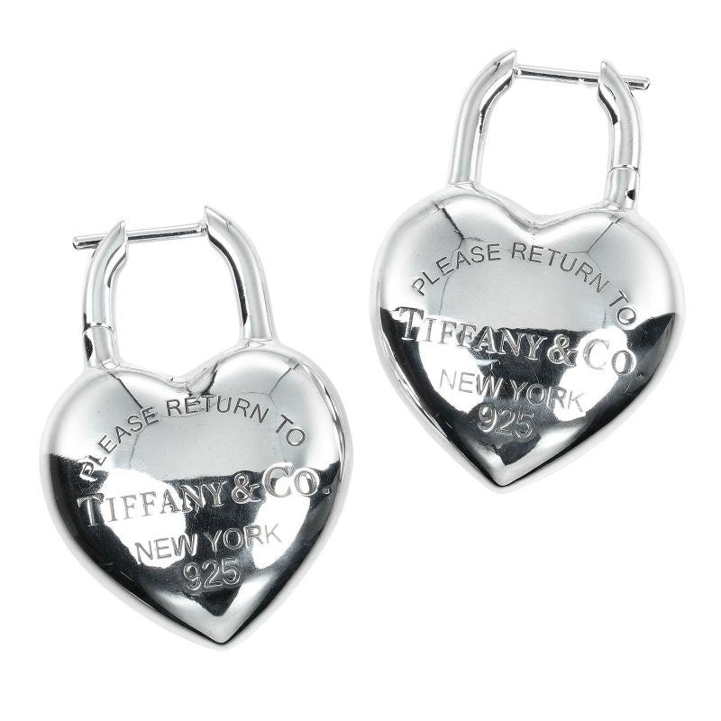 Tiffany & Co Return To Tiffany & Co Full Heart 925 Silver Ladies 21.82g Earrings