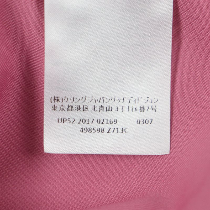  Gucci 498598 Long Sleeve Long Sleeve Shirt Pink 46 Genuine