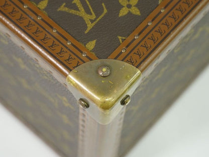 Authentic Louis Vuitton LV Bois Bouteille Monogram Makeup Box Vanity Case Brown