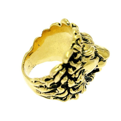 Gucci GP Lion Head Ring Gold 483559 Ring
