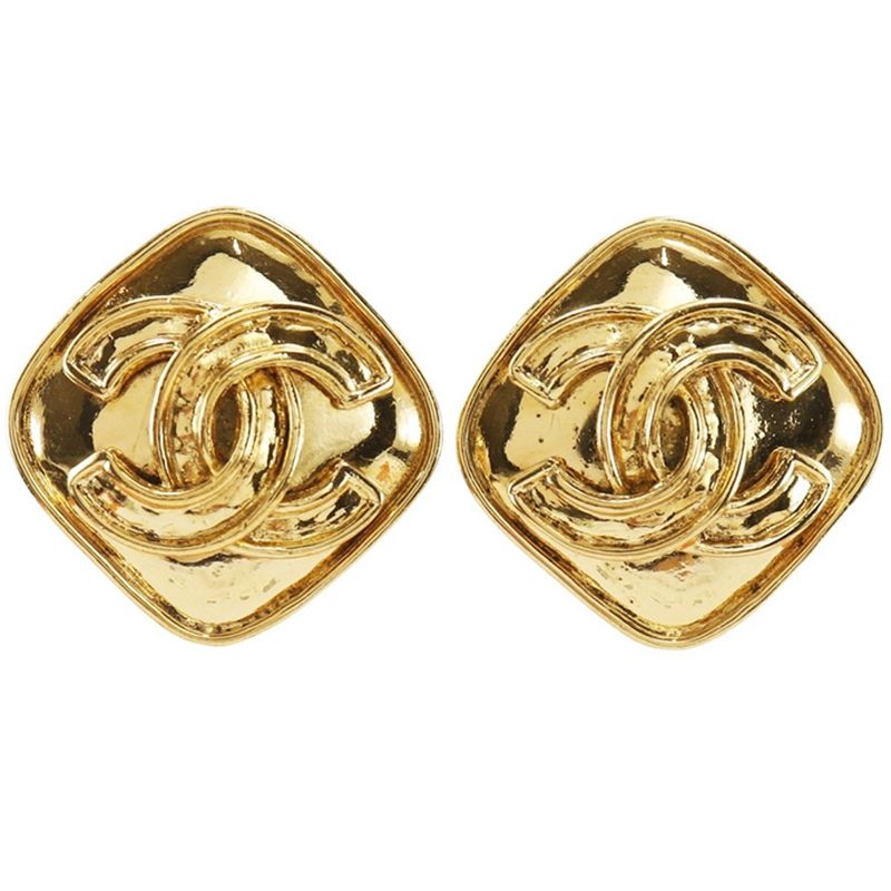 Chanel Coco Mark Vintage Gold Plated 94P Ladies 18.9g Earring