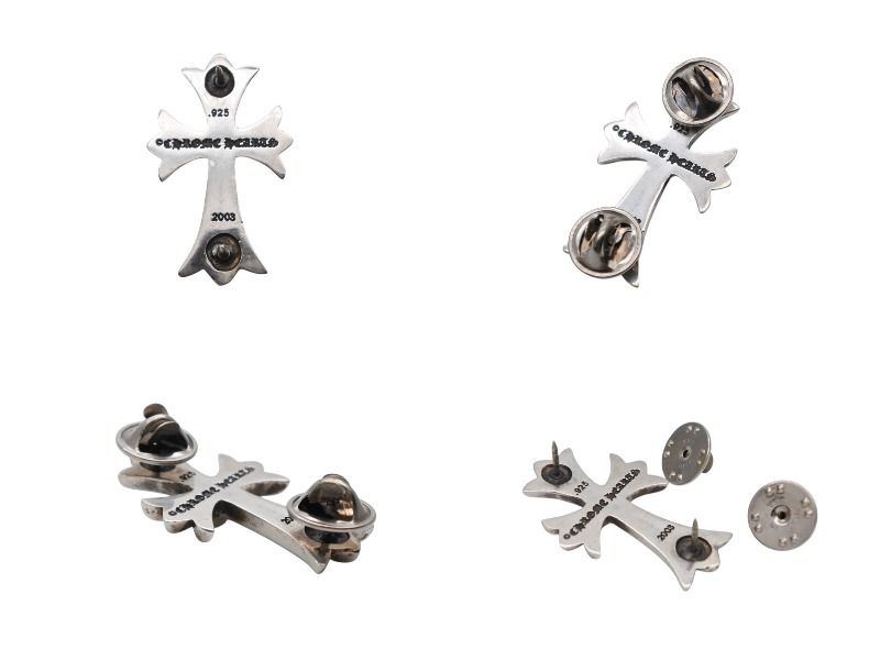 Chrome Hearts Tiny Cross Pin Badge 925 Sterling Silver — view 5