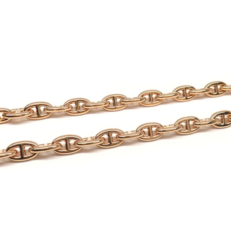 Hermes Necklace Chaine D'ancre T PM 62 Frames 18K Pink Gold 750 Pink