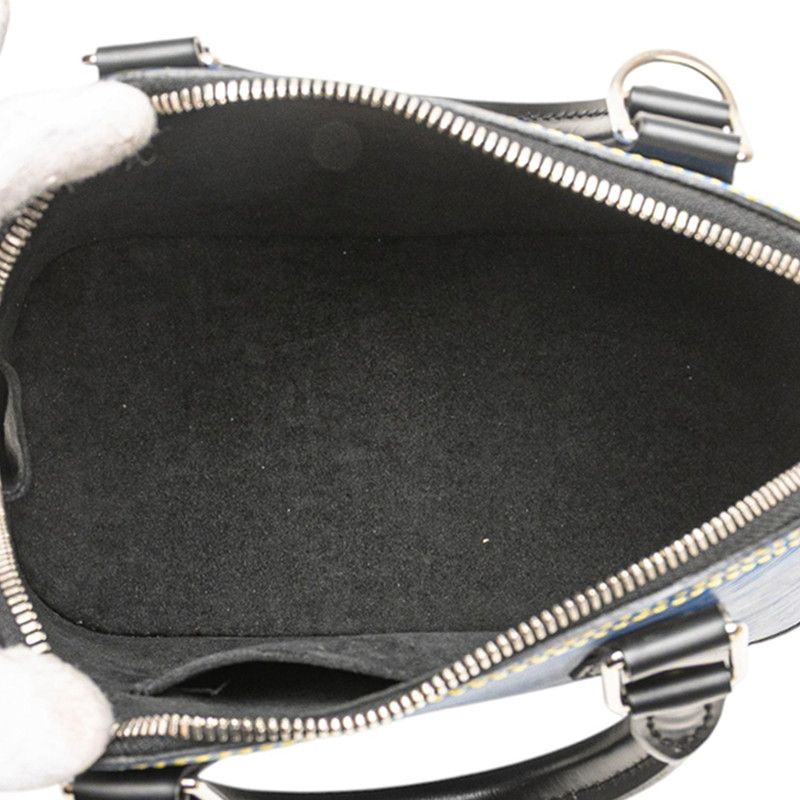 Louis Vuitton Epi Denim Alma BB Handbag Shoulder Bag 2WAY M41437 Blue Black