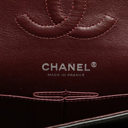 Chanel Matelasse Coco Mark W Flap Chain Shoulder Bag Handbag Black Silver