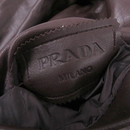 Prada Triangle Logo Triangle Plate Reversible Lamb Leather Bomber Jacket