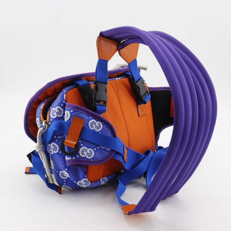 Gucci GG Small Bag 2way Waist Bag 752100 Nylon Blue/purple Unisex Backpack/daypa