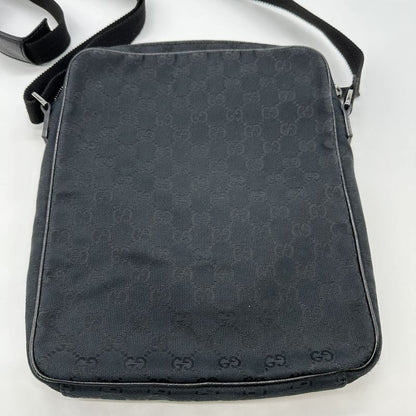 Gucci 92551 Shoulder Bag GG Canvas Black Ladies Men Fashion Vintage Gift