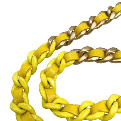 Chanel Shoulder Bag Mini Flap Bag As3205 Matelasse Lambskin Coco Mark Yellow