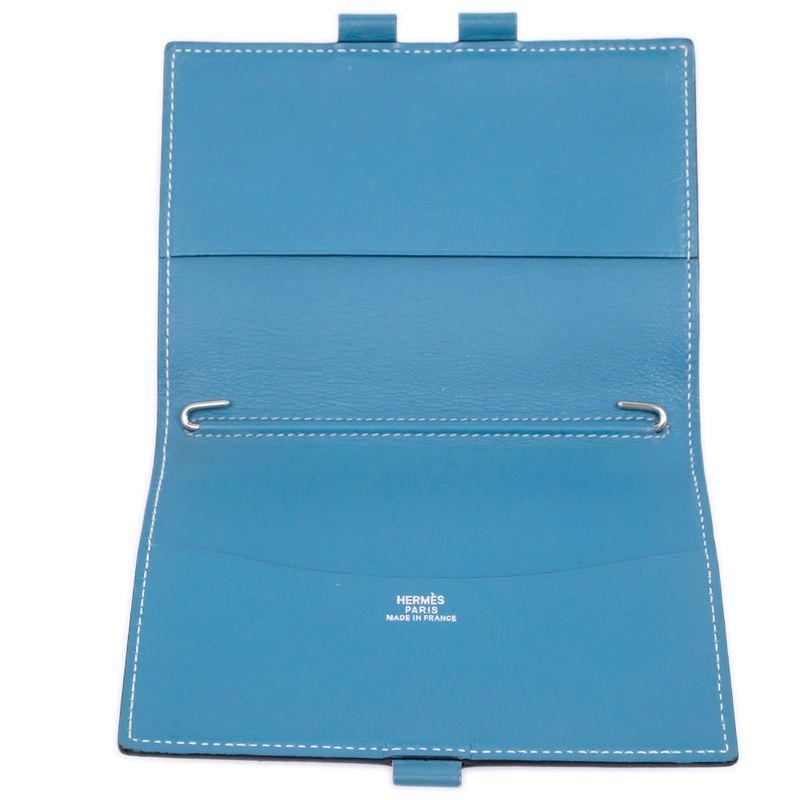 Hermes Agenda PM Blue Jean Swift Notebook Cabas - J Engraved