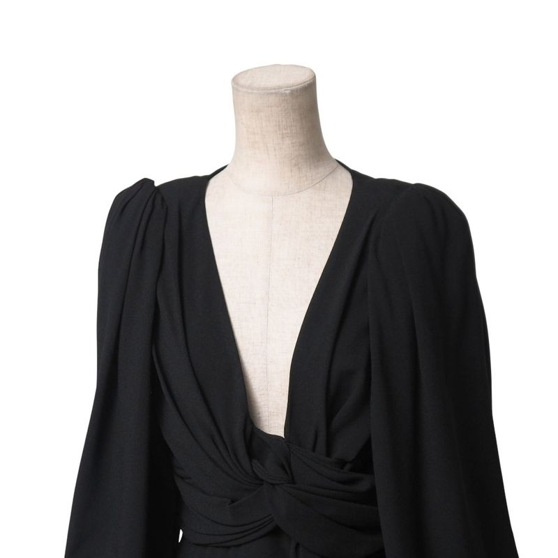 Celine Dress Size 36 V-neck Draped Dress Volume Sleeves Made In France 20251021