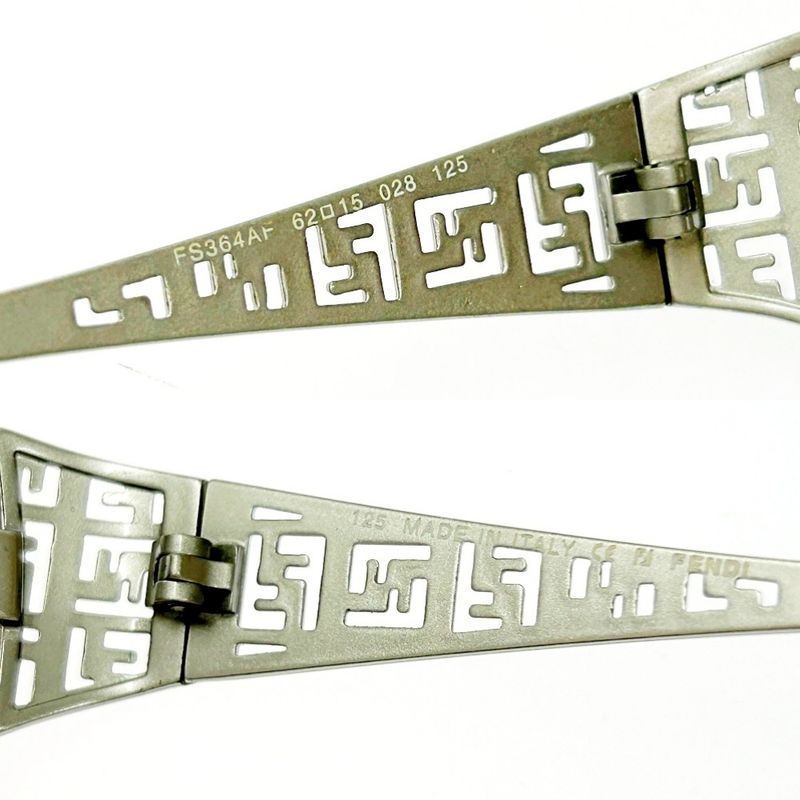 Fendi Fs364af 6215 028 125 Sunglass Es Black Silver 306243 Sunglass Es