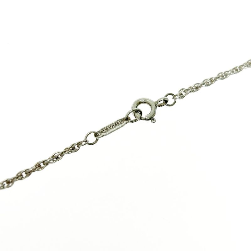 Tiffany & Co Silver Gold Twisted Heart Necklace 7.9g 925 750 Engraved 393969