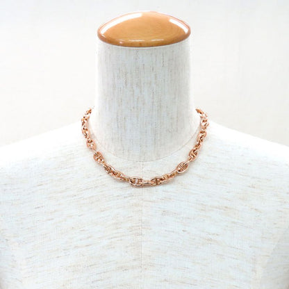 Hermes Necklace Chaine D'ancre PM 43 Pieces 43 Links Chain 18K Pink
