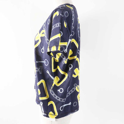 Hermes 24SS 4h4641dh Kaleidoscope Effect Cotton Short Sleeve T-shirt Navy 34