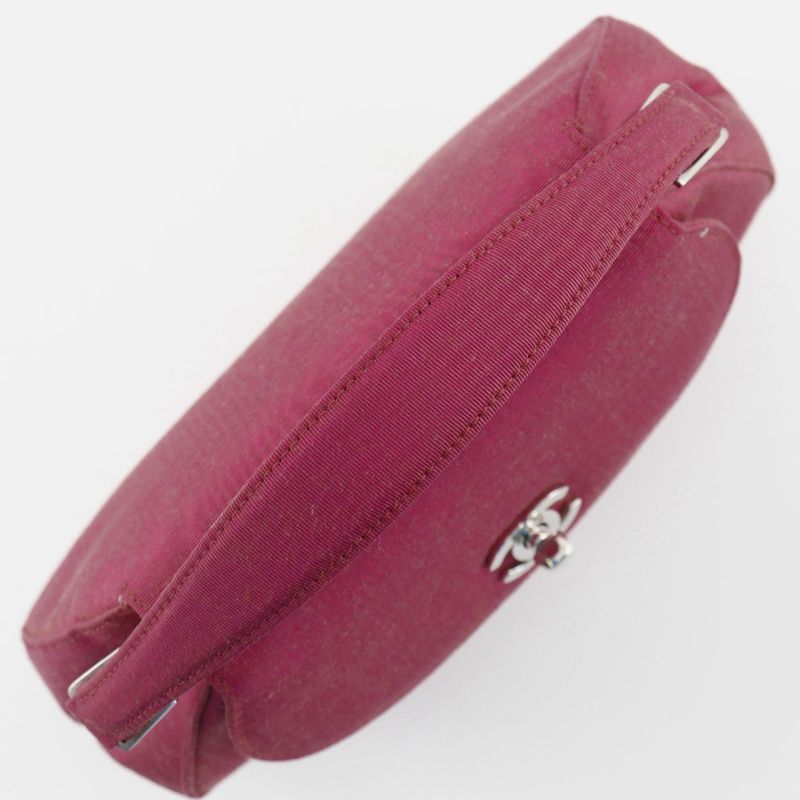 Chanel Mini Coco Handle Party Bag Cotton Pink Ladies Handbag