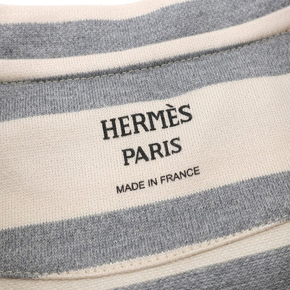Hermes Short Sleeve T-Shirt Straight T-Shirt Cotton Ivory X Gray X Black 34