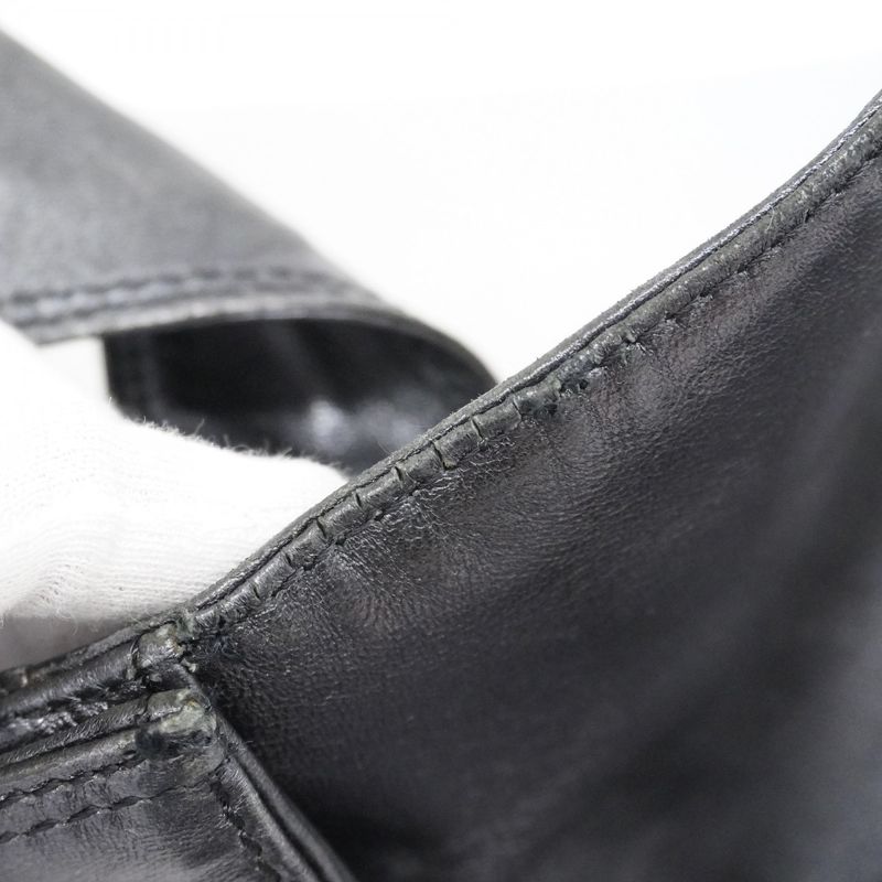 Chanel Shoulder Bag Lambskin Black Gold Hardware Women