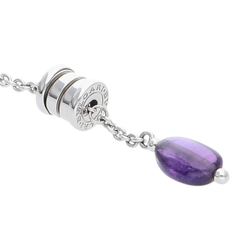 Bulgari B-zero1 Element 18K White Goldwhite Gold Blue Topaz Amethyst Earrings