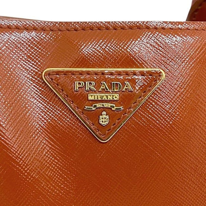 Prada 2 Way Bag Orange Excellent Condition Patent Leather Preowned 103