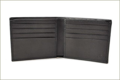 Unused Gucci Fold Wallet Leather Studded Black 387455 Ap0qn 1000