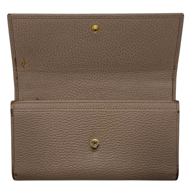 Gucci Bifold Long Wallet Pink Beige Marmont 456116 Wallet