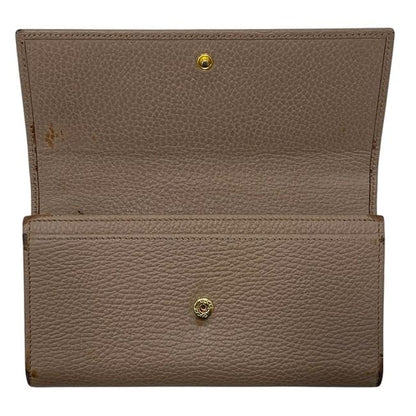 Gucci Bifold Long Wallet Pink Beige Marmont 456116 Wallet