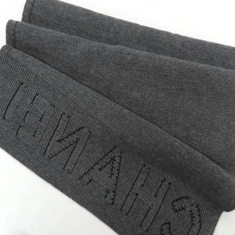 Chanel Shawl Aaa623 Gray-×black 2025 Cruises Cashmere Logo Simple
